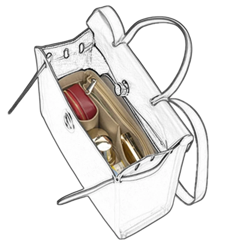 Органайзер для хранения сумок из войлока для хранения внутренней подкладки аксессуаров для мешков Herbag 31 39