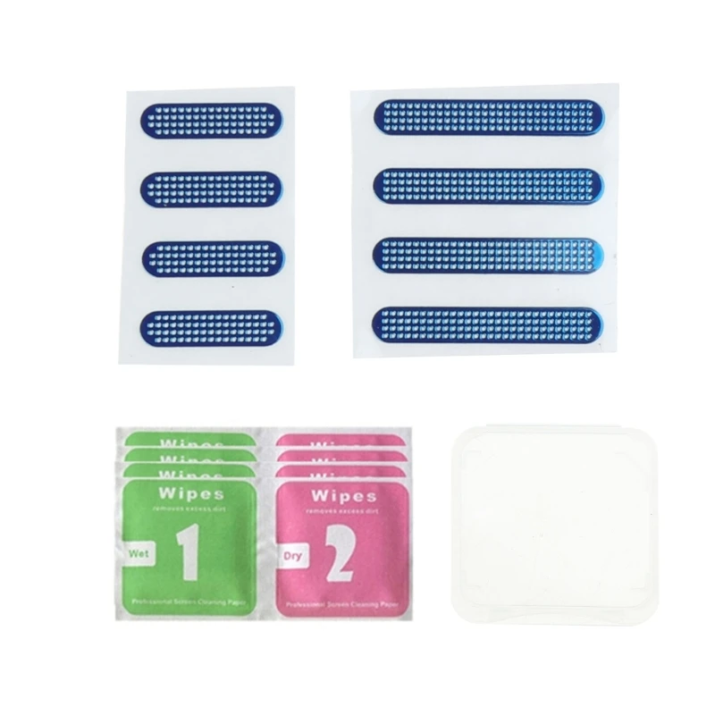 8pcs Speaker Mesh Adhesive Sticker Dustproof Sticker Charging Port Plugs for 13 12 11Pro Dust Plugs