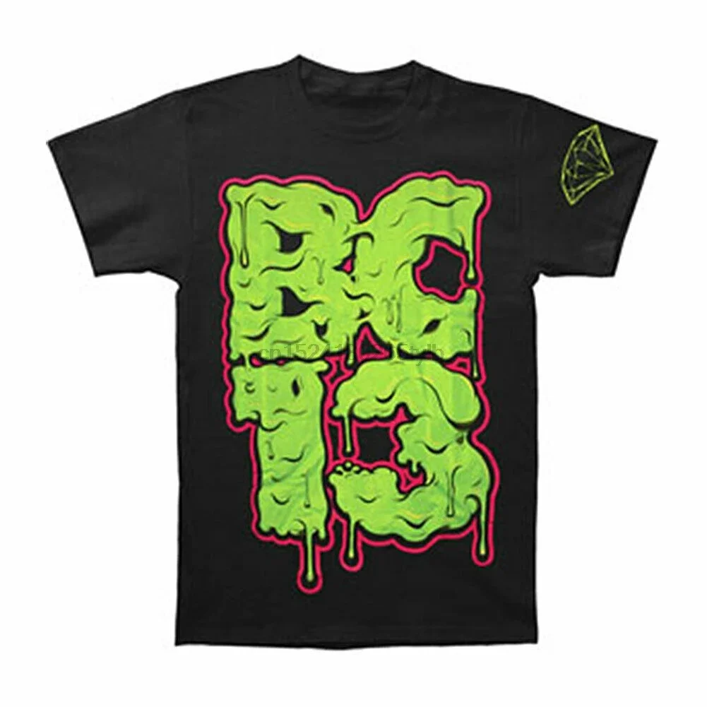 Brokencyde-T-shirt slim noir pour homme, BC