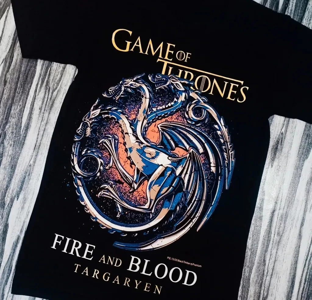Game of Thrones House Targaryen Dragon Graphic T-Shirt Cotton Men Women Streetwear Tee