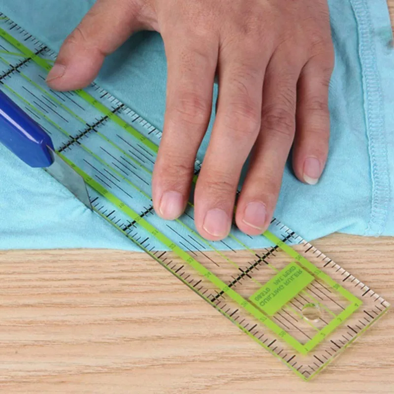 15cm Quilting Patchwork Ruler Fabric Cloth Cutting Ruler Acrylic Sewing Rulers DIY Knitting Crafts Tailor Sewing Tools