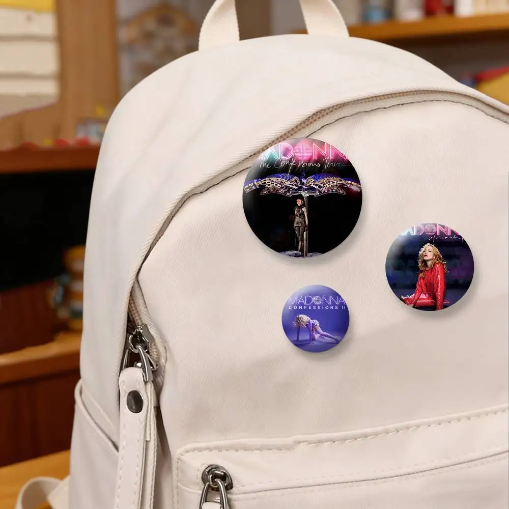 Singer M-madonna confessions Button Pins Backpack Clothing Decor Brooch Badge Jewelry Gifts for Kids