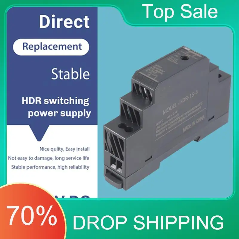 Transformateur sur Rail DIN supérieur 5V DC 3A 15W, entrée 100-240V AC 50/60Hz pour alimentation électrique domotique ou industrielle AT03