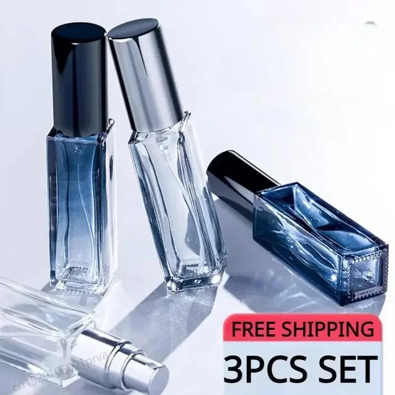 3 flacons vaporisateurs de parfum de haute qualité, 5 ml et 10 ml, flacons en verre vides, atomiseurs de parfum, flacons cosmétiques de voyage, flacons d'échantillons, mini-flacons rechargeables.