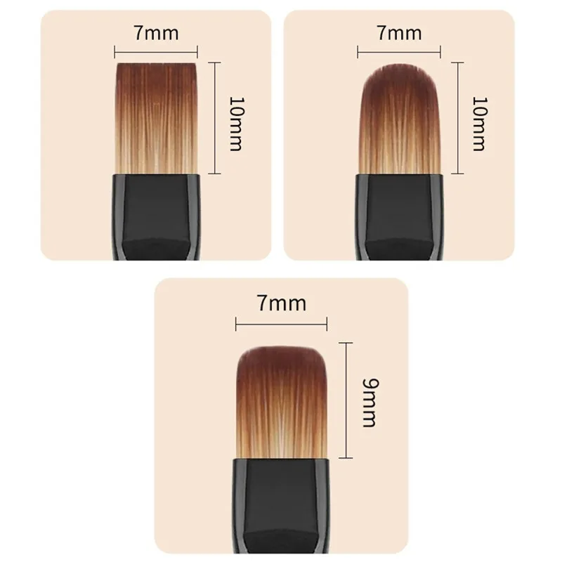 แปรงอะคริลิคสำหรับทำเล็บ 1/6 ชิ้น สำหรับทาผงแต่งเล็บ ด้ามไม้ทรงกลม แปรงสำหรับทาเจล