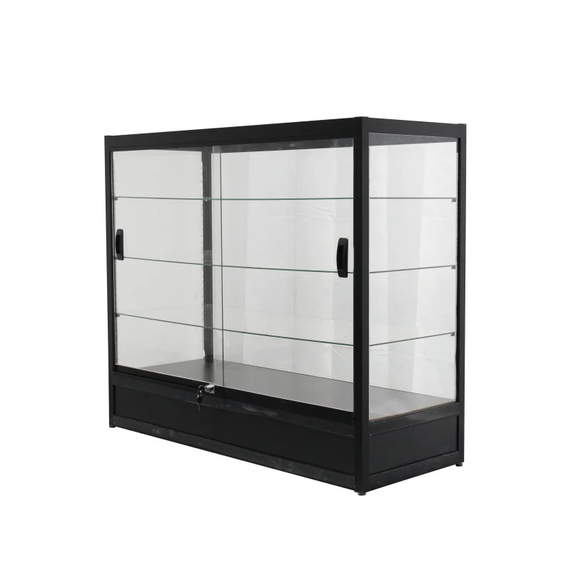 custom.Custom Muti-color showcase Glass 3pcs Glass Shelf Can Adjustable Glass Cabinet Display Cabinet