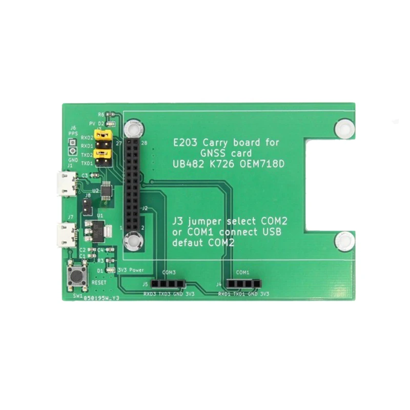 Receptor GNSS Carry Board, Diferencial de posicionamento de alta precisão, Cartão RTK, UB482 K726, OEM718D, V28, UM982