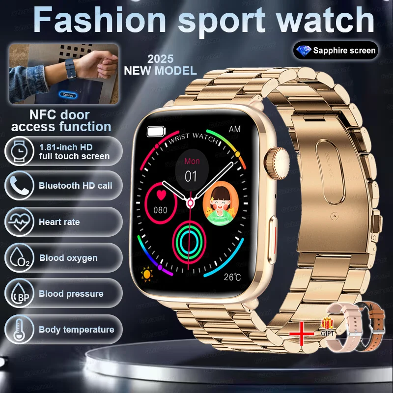 Smart Watch Watch Global Version Men Women HD AMOLED Display Heart Rate Bluetooth Call GPS Track Waterproof Sports Smart Watches