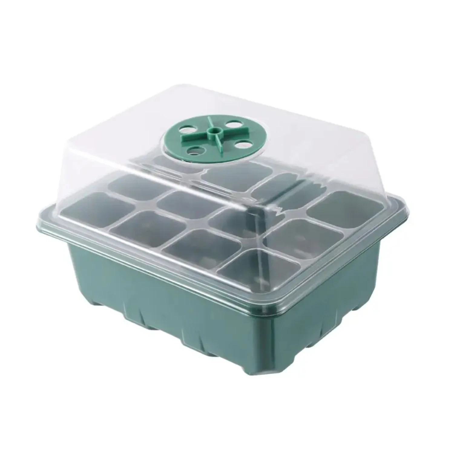 

5Pc Cultivation Grow Box with Breathable Holes Plastic 6/12 Cells Nursery Pot Succulents Seedling Germination Tray with Cover