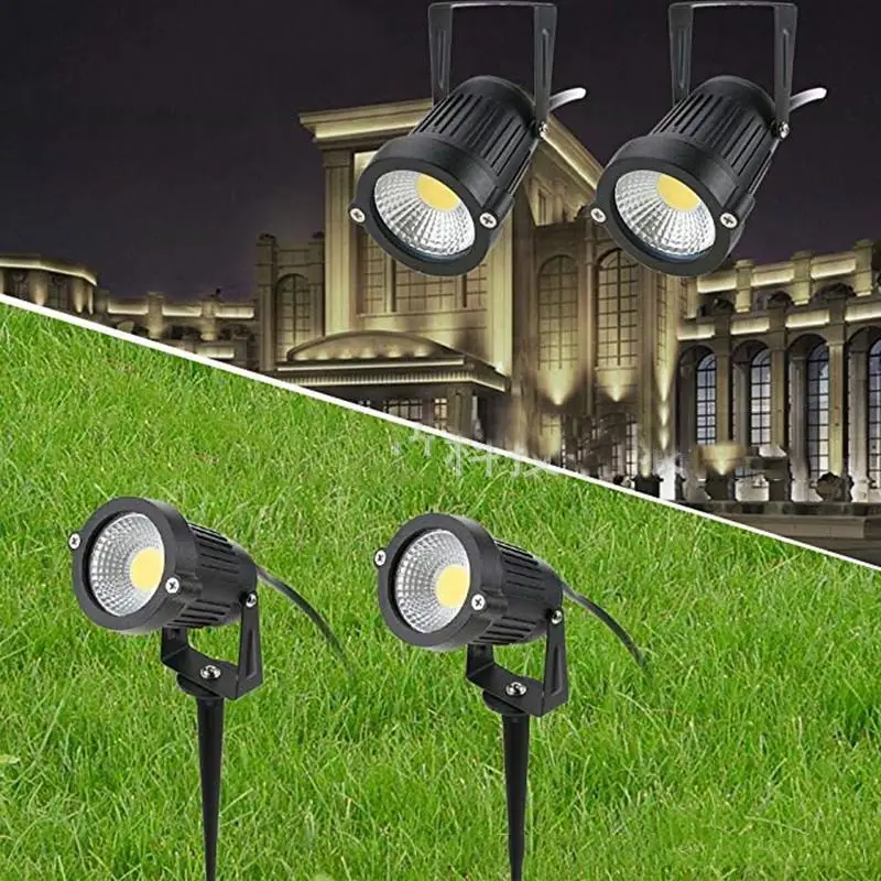 LED COB Garden lighting 3W Outdoor Spike Lawn Lamp Waterproof Lighting Led Light Garden Path Spotlights AC85-265V DC12V Dropship