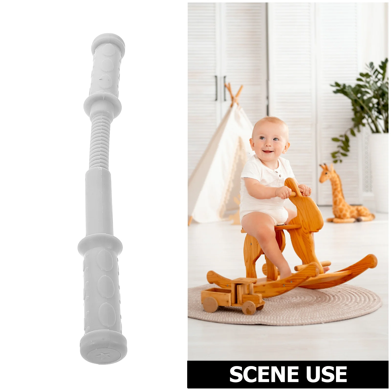 Universal Plastic Rocking Horse Handle for Kids Secure Threaded Grip Replacement Easy Install Indoor Outdoor Play Comfortable