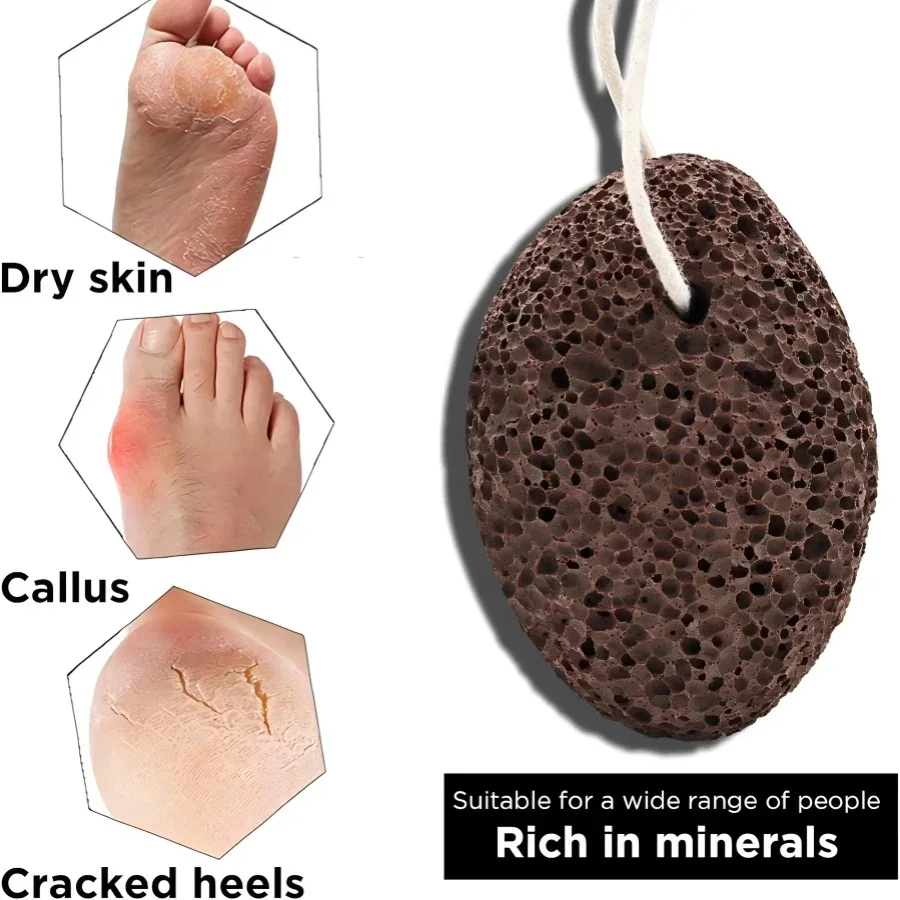 1PC Natural Foot Pumice Stone Pedicure Tools Natural Foot Scrubber for Exfoliation to Clear Callus on Hands Heels and Body