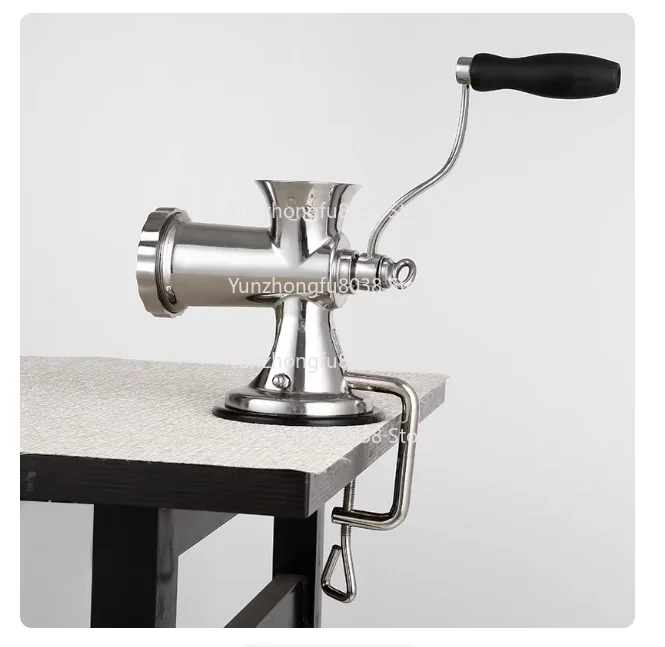 304 Stainless Steel Manual Meat Grinder, Household Hand-crank Minced Meat Cooking Machine, Sausage Filling Machine
