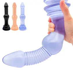 Soft Silicone Sucker Anal plug Male Prostate Stimulator Dildo Vaginal Dilator Large Butt Plug Adult Male Masturbation Toys BDSM