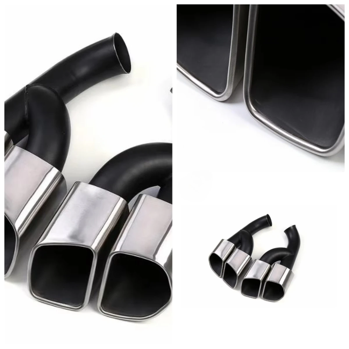 KM  for  Cayenne  Turbo Style 958  2015-2017  Exhaust Tip Exhaust Pipes Muffler Tips Tail Pipe Wire Drawing