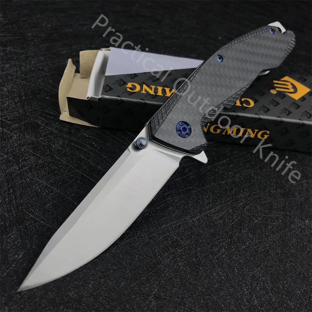 

CM100 Bearing Flipper Assisted Folding Pocket Knife 7CR13MOV Blade G10+Carbon Fiber Handles Outdoor Survival Tactical EDC Knives