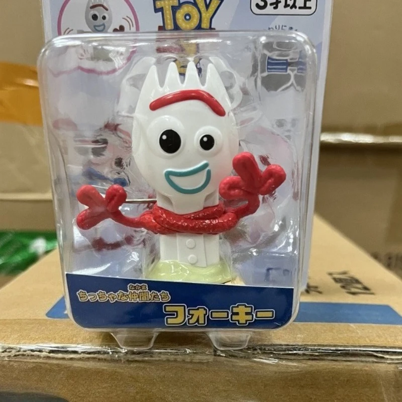 Anime Toy Story reloj Woody Cuisi tenedor Buzz Lightyear figura alienígena juguete de cuerda modelo adornos niños regalo de cumpleaños