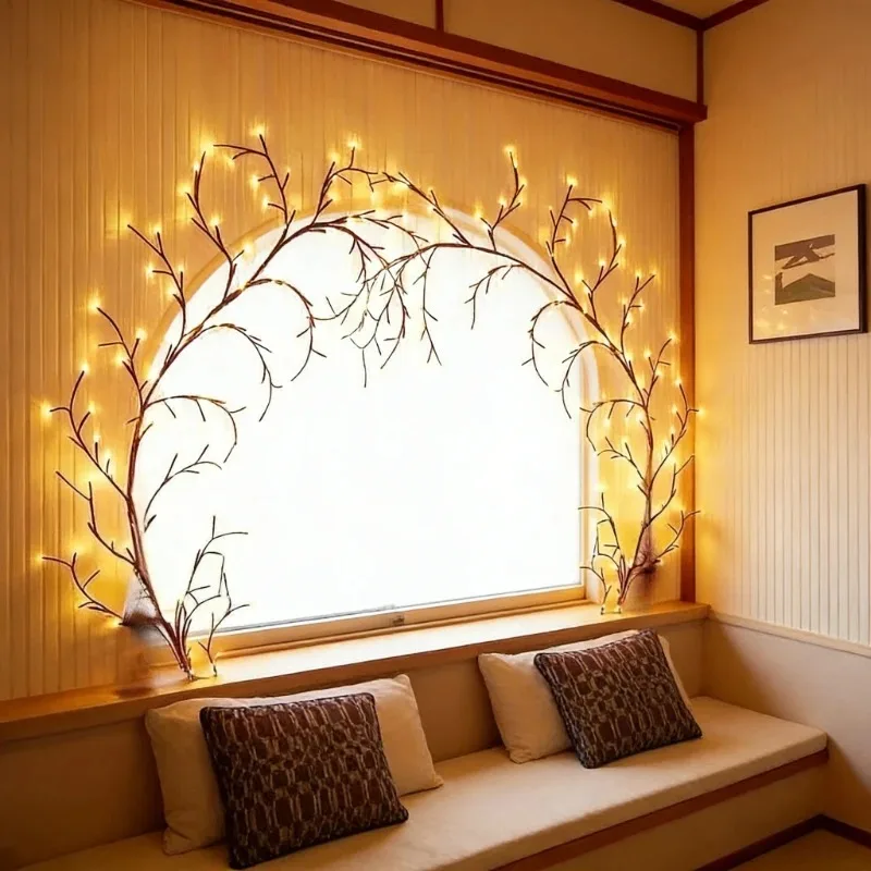 Lighted Twig Branch Tree LED String Lights Warm White Decorative Wall Lights for Living Room Christmas Wedding Party Decor