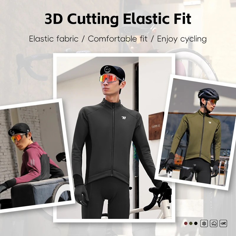 WEST BIKING Cycling Jacket Winter Thermal Fleece MTB Bike Coat Hot Warm Men Long Sleeve Windproof Bicycle Clothing For 0~15 ℃