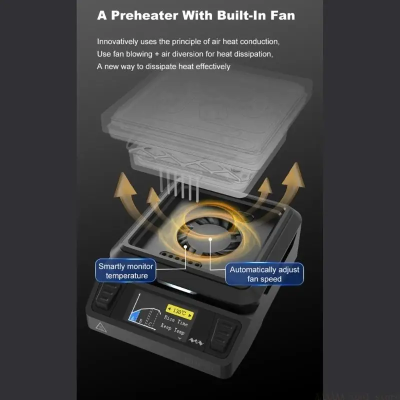 A2BE MHP50 Small Hot Plate Preheater With LCD Display For Circuit Board Repairs