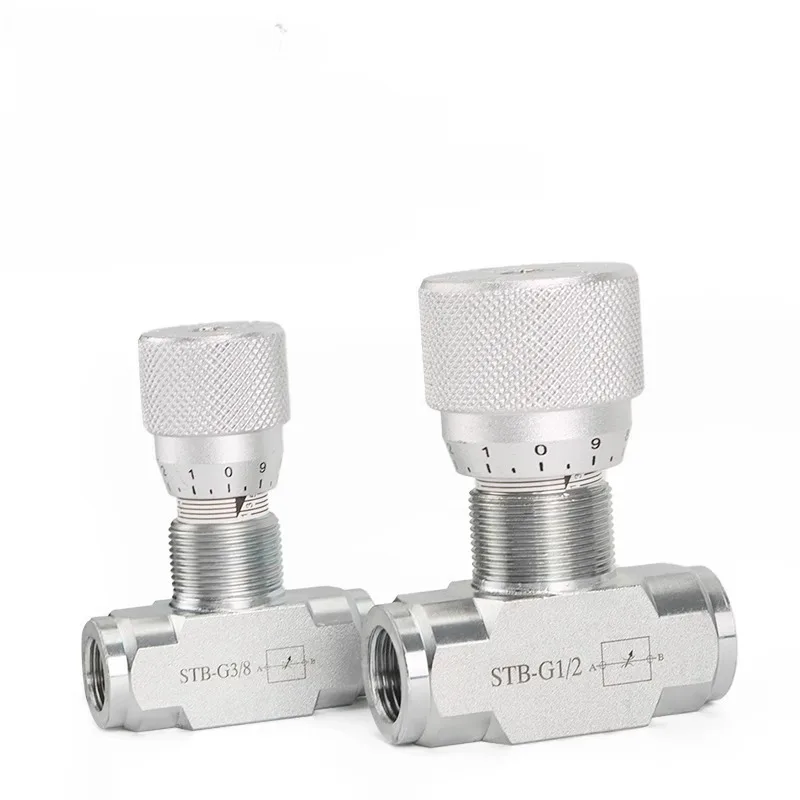 

STB G1/4 G3/8 for Hydraulic Bi-Directional Flow Restrictor Hydraulic Valve Carbon Steel Flow Control Valve