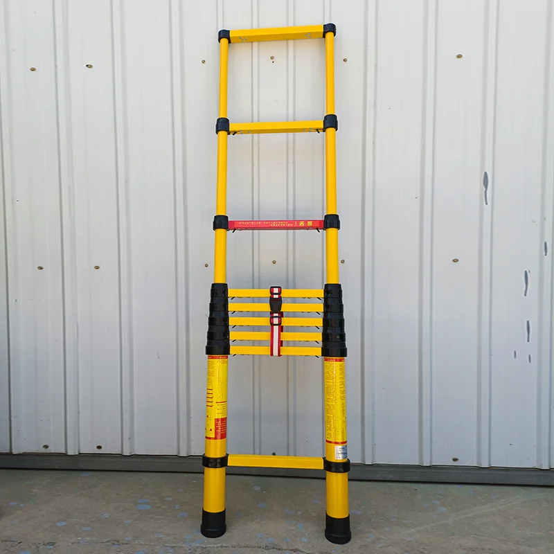 Escabeau en fibre de verre personnalisé, Extension télescopique, isolation de sécurité, 6 pieds, 2 mètres, personnalisé pour la Construction, vente en gros