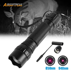 850/940nm Infrared Flashlight Zoomable IR Illuminator for Night Vision Devices Hunting Torch Tactical Gun Lights