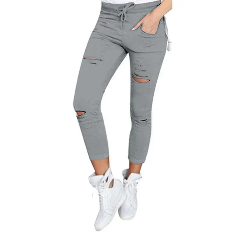 Jean déchiré pour femmes femmes grande taille pantalon déchiré pantalon crayon extensible Leggings femmes jean femme jean