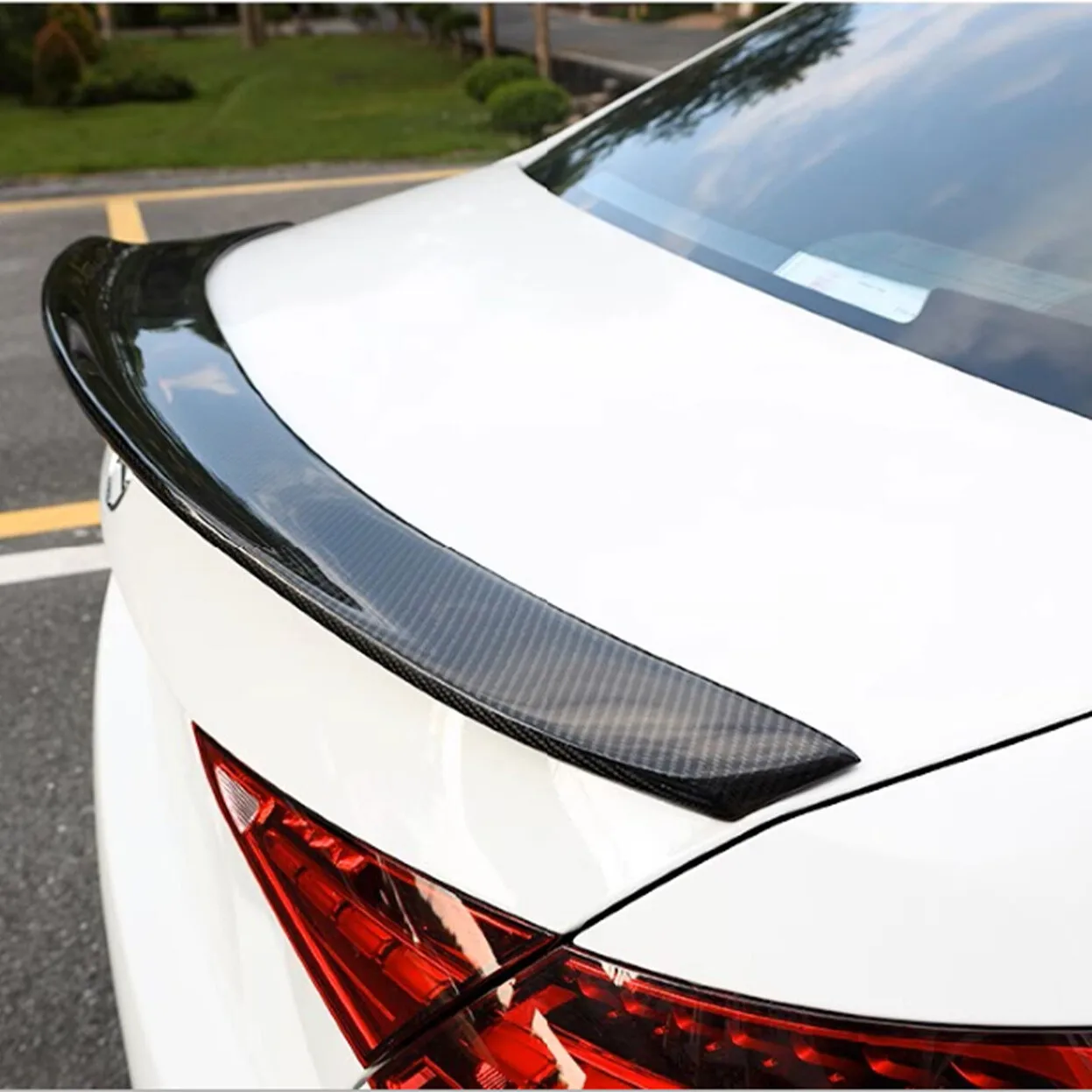 

FOR MERCEDES C-CLASS W206 Carbon Look Rear Splitter Spoiler C180 C200 C300 2021 2022 2023 PSM STYLE REAR BOOT Trunk SPOILER Wing