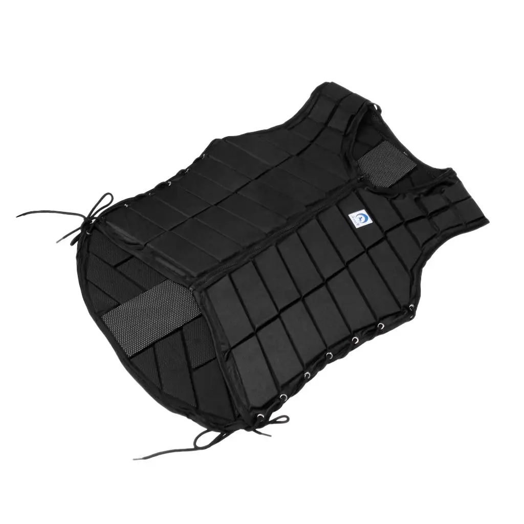 Equestrian Body Protector Vest Adjustable Safety Apparel with Tailbone Padding for Horse Riding Children