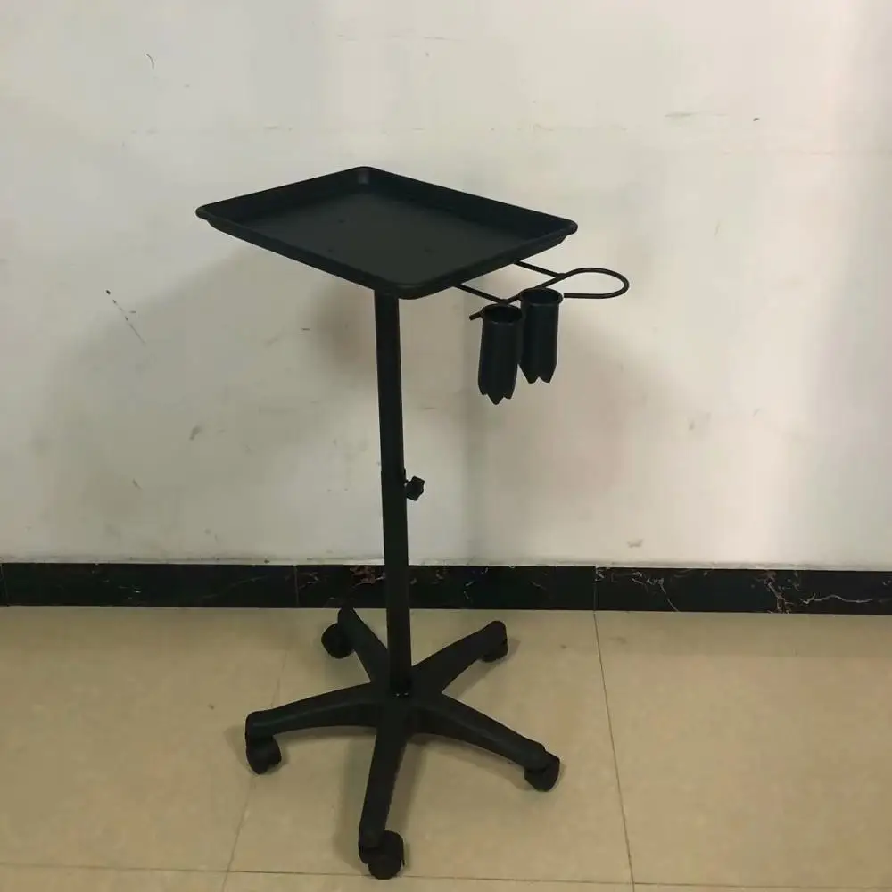 Commercial Aluminum Beauty Trolley Salon Hair Storage Utility Trolley Portable Mobile Rolling Stand Trolley