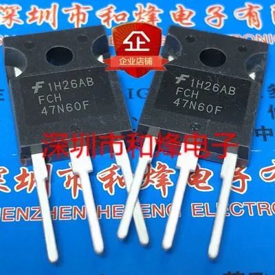 Original New 2PCS/ FCH47N60F FCH47N60 47N60 TO-247 600V 47A