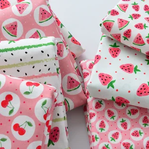 Handgefertigter Baumwollstoff für DIY -Kleidung, Erdbeerrosa, Babyfeld und Tiertuch 145x50 cm 12 Hauptverkaufs Erdbeerstoff - №11