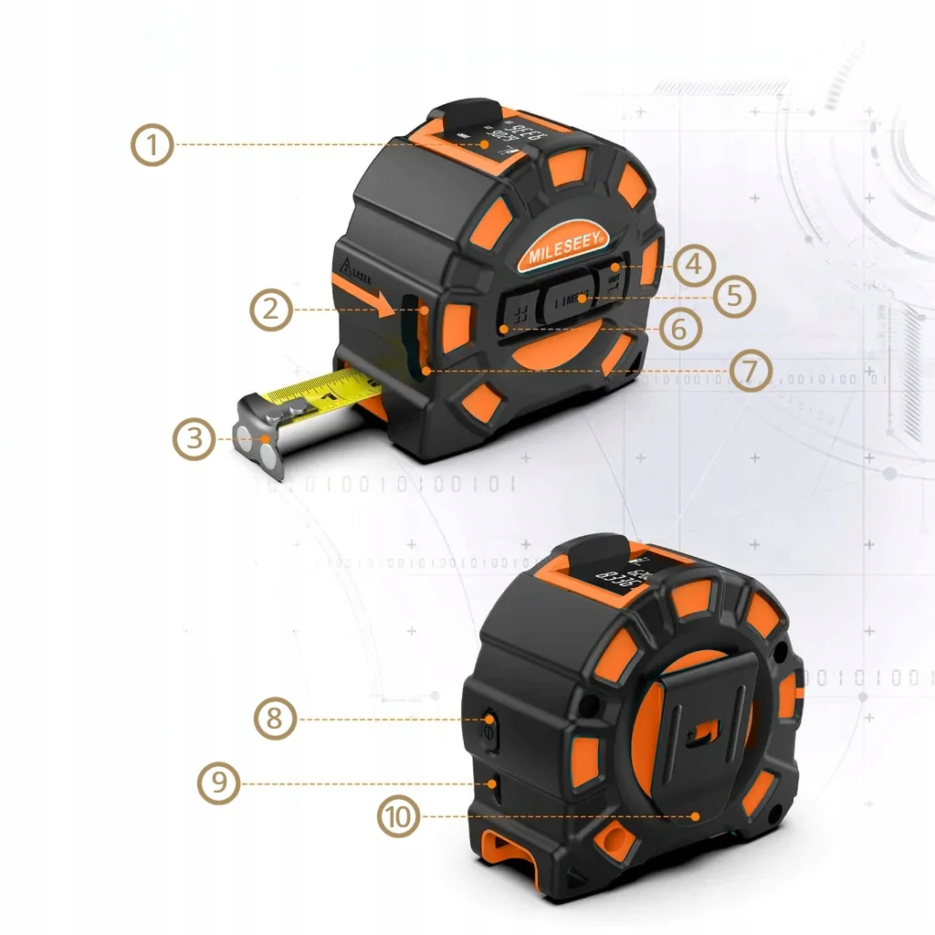 ليزر رقمي DALMIER 5M مكان دقيق 40M يصل إلى مقياس المسافة