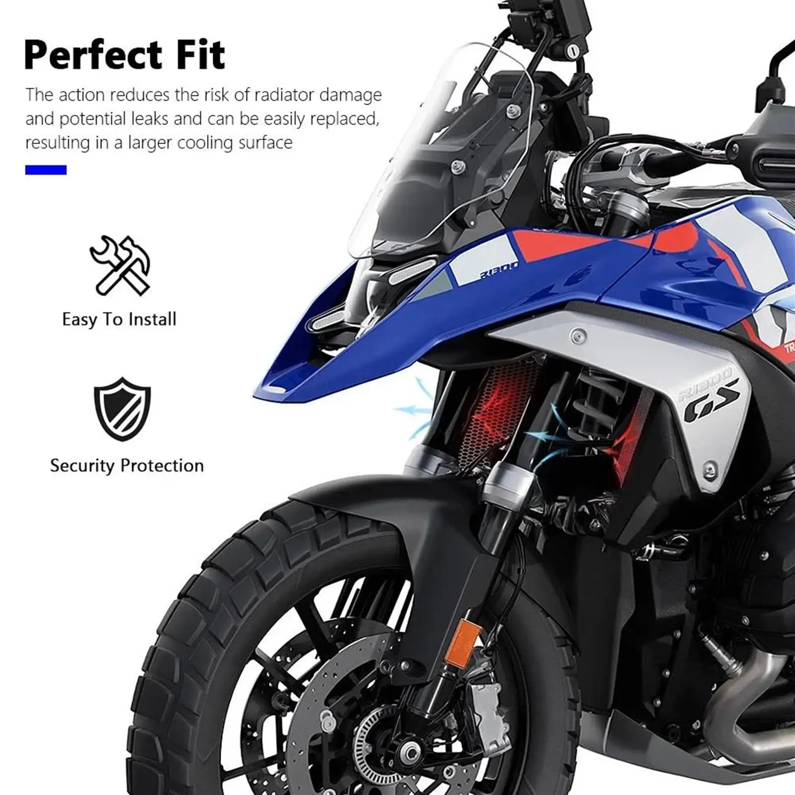 For BMW R1300 GS r1300gs R 1300 GS R1300GS 2023 2024 New Motorcycle Radiator Grill Cover Water Cooler Guard Protector Plastic