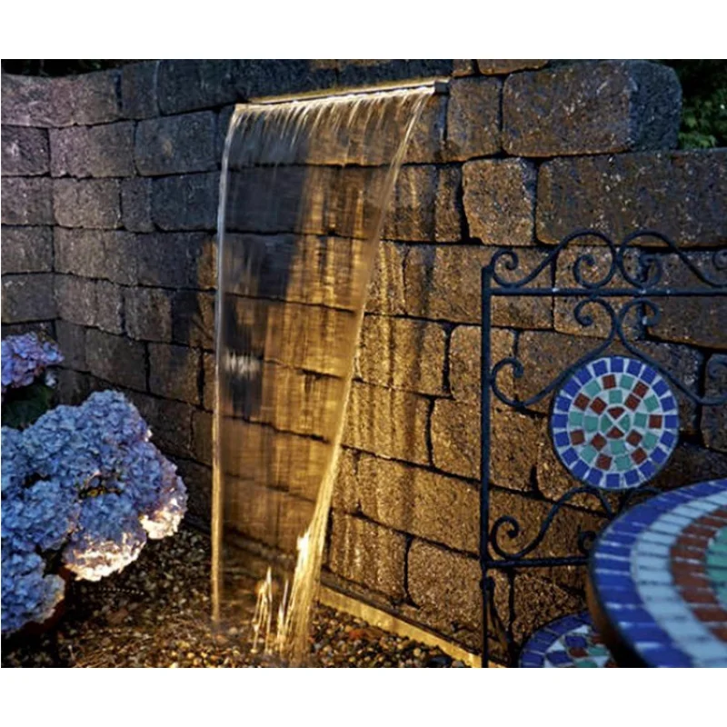 custom.Hotel Front Courtyard Curtain Wall Company Fountain Mouth Garden Community Stainless Steel Waterfall Curtain
