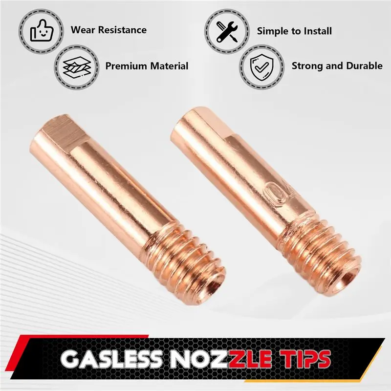 DT19-7Pcs/Set Gasless Nozzle Tips For FC90 Flux-Cored Wire Feed 0.8Mm FC90 MIG Welder Welding Tools Durable Easy To Use