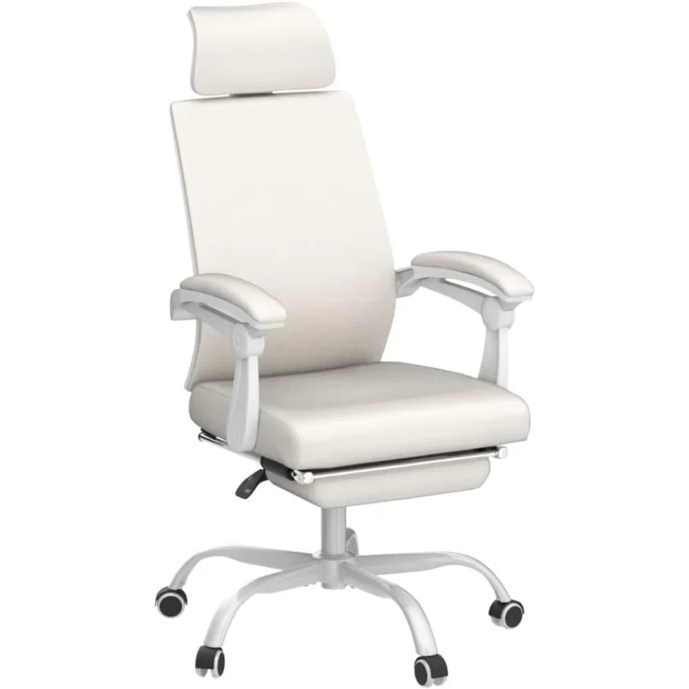 

Mesh Ergonomic Office Chair with Footrest Home Office Desk Chair with Headrest and Backrest 90-135 Adjustable