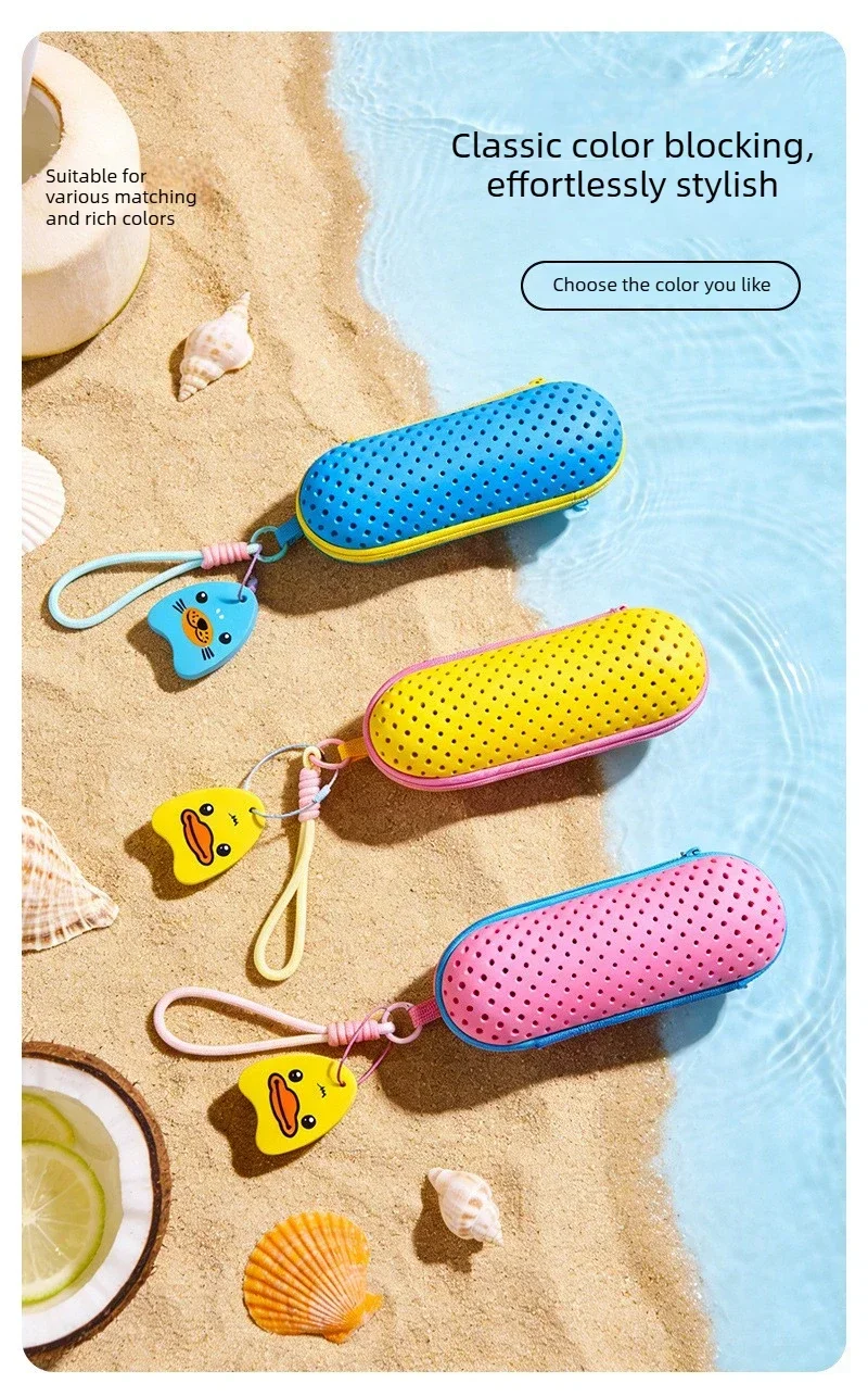 Perforierte EVA-Atmungsaktive Schwimmbrillen-Aufbewahrungstasche mit Griff, Tragbare Brillen- und Sonnenbrillen-Tasche, Schwimmausrüstungszubehör – Detail 9