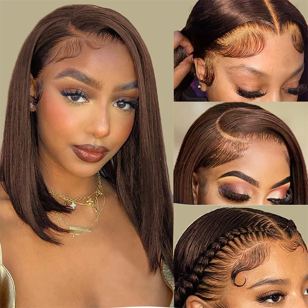 Düz Bob Dantel Ön Peruk İnsan - Glueless Wear And Go Human Hair Wig incelemesi ve fiyatı