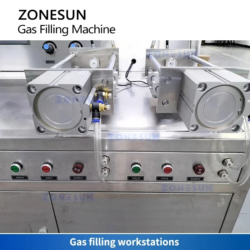 Zonesun CO2 Cilindro Máquina de embalagem de nitrogênio Soda Jice Maker Equipamento Máquina de enchimento Máquina de recarga de gás CO2 ZS-FCO2