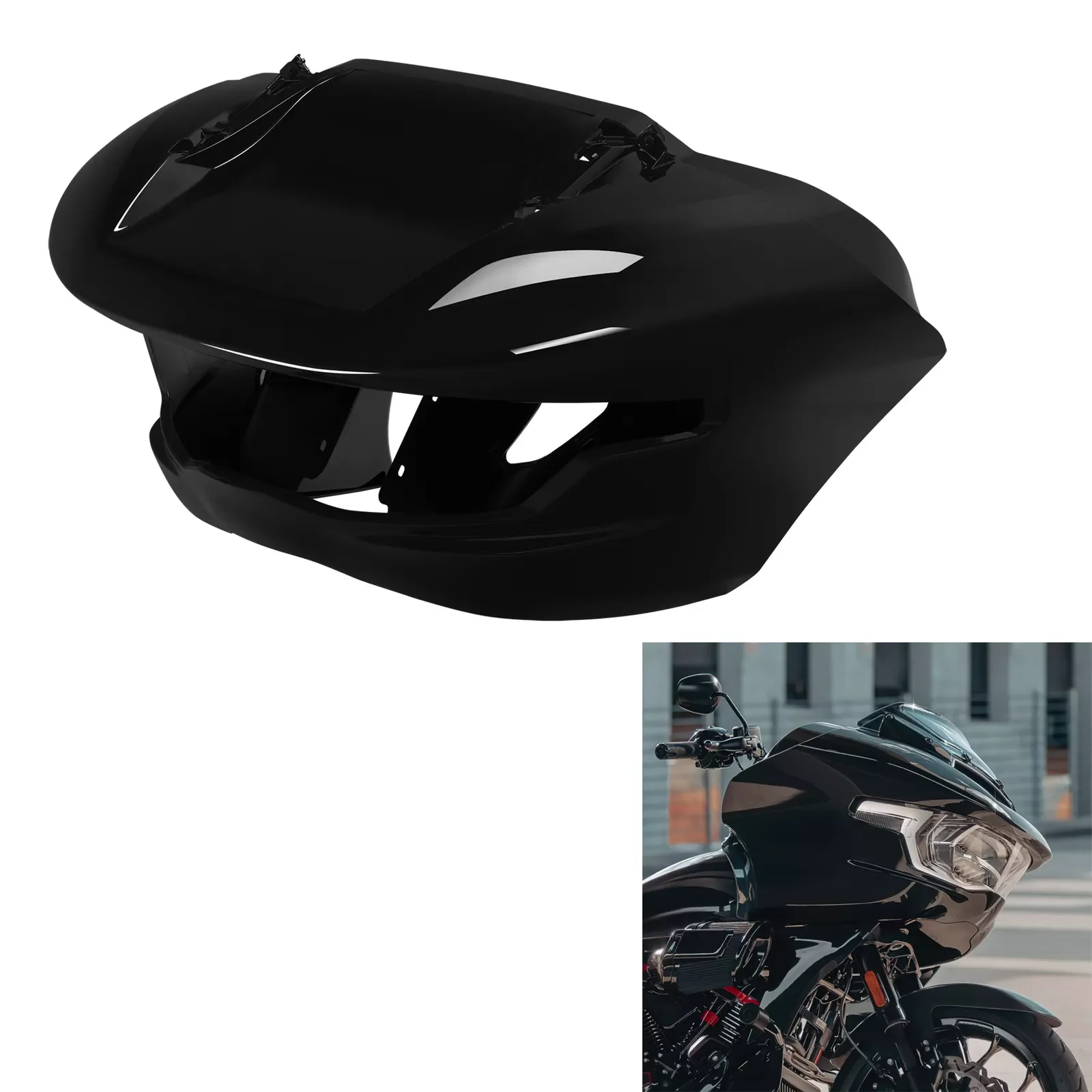 

Motorcycle Vivid Black Inner Outer Fairing For Harley CVO Road Glide 2023-2025 Road Glide FLTRX 2024-2025