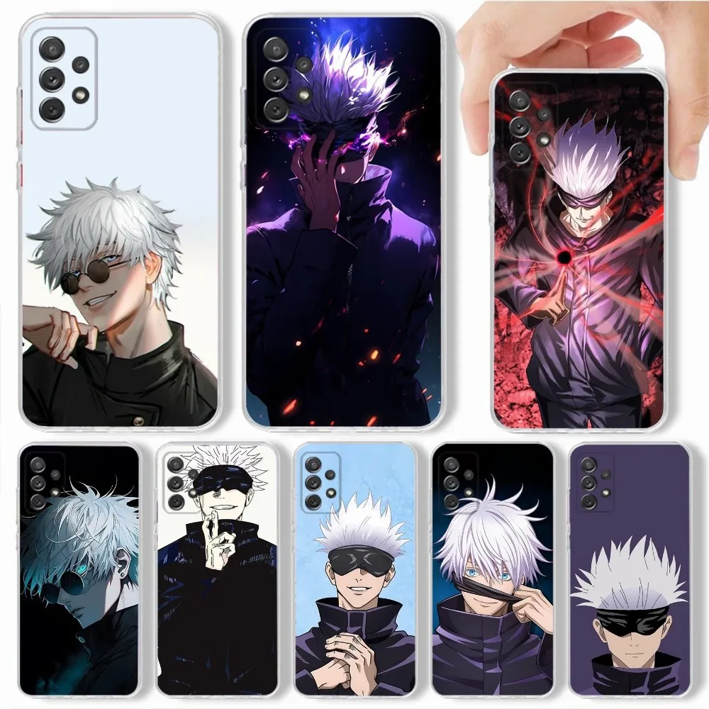 Cartoon Anime S-Satoru G-Gojo Phone Case For Samsung,Galaxy,S20,S21,S22,S23,Fe,Lite,Plus,Ultra Note Shell