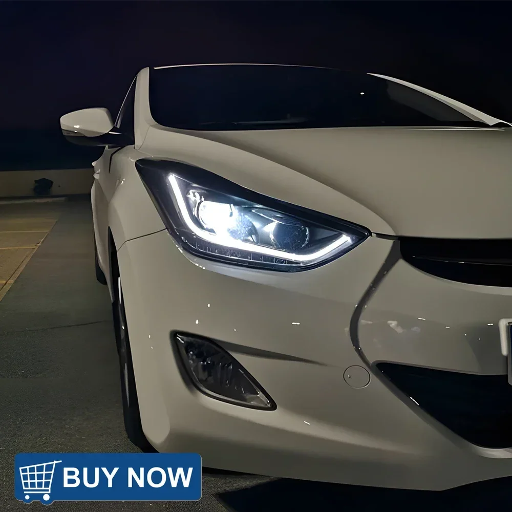 

Auto Front Lamp For Hyundai Elantra V 2012-2016 Bifocal Lens Style Design Led Car Headlights Assembly Upgrade Accessories