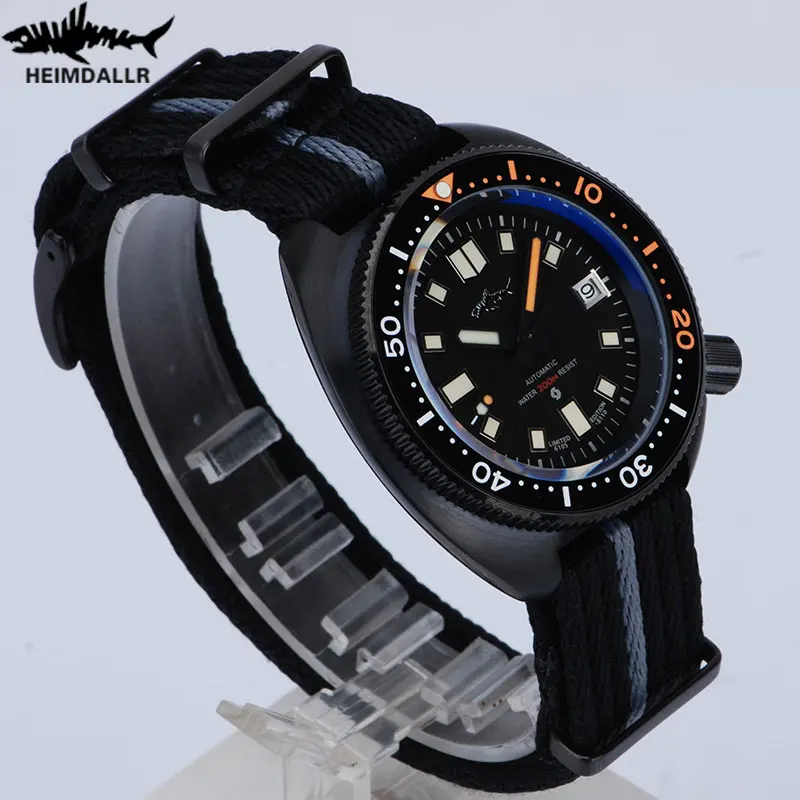 Heimdallr 6105 Turtle Man Diver Watch Sapphire Japan Tianmadu NH35 Movement Automatic Mechanical Wrist watch 20 Bar Waterproof