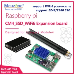 RPi CM4_SSD_WiFi6 Expansion board PCIE M.2 SCHLÜSSEL NVME 2280 2242 AX200 AX210 WIFI6E Ubuntu