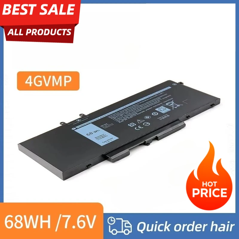 

Lithium Ion Batteries Laptop Battery 4GVMP 7.6V 68Wh For Dell Latitude 5400 5500 Precision 3540 Laptop