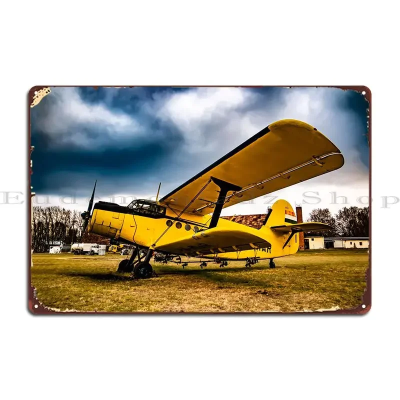 Antonov An2 Biplane Plane Metal Plaque Create Home Wall Mural Custom Classic Tin Sign Poster