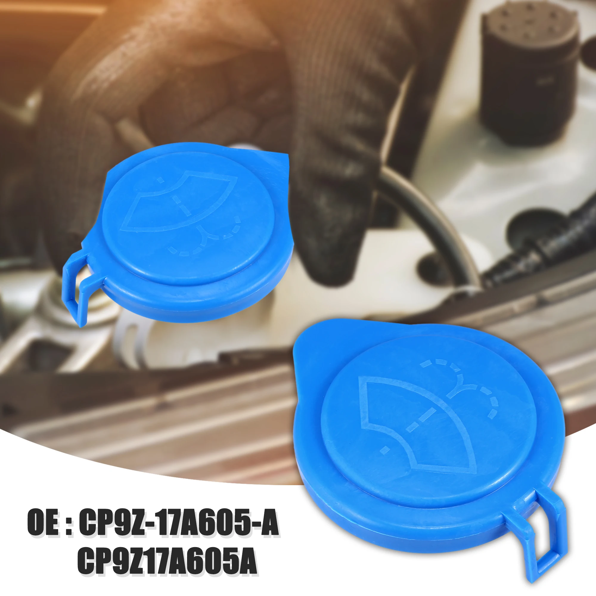 X Autohaux Auto Windshield Wiper Washer Fluid Reservoir Bottle Cap CP9Z17A605A for Ford Focus 2012-2018 Car Replace Accessories