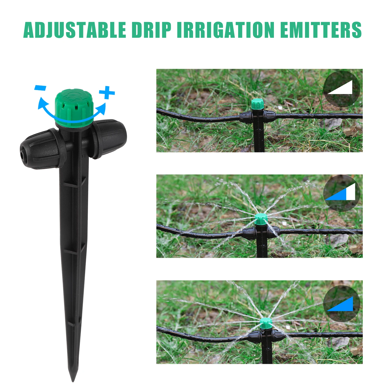 Adjustable All-round Scattering Sprinkler Spiked Dripper Single Double Locks Vegetable Garden Flowerbed Balcony Watering Emitter